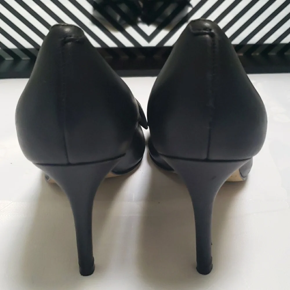 NWOT Marc Fisher leahter upper shell heel pumps shoes 6M - Picture 8 of 10